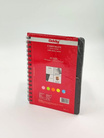 Oddy Corporate NoteBook With Sticky Notes (A5 160 Page)