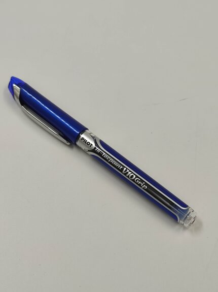 Pilot Hi-Techpoint V10 Liquid Ink Rollerball Pen Medium Tip Blue Pack Of 12
