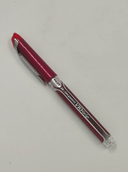 Pilot Hi-Tecpoint V10 Grip Pen (Red - Pack of 12)