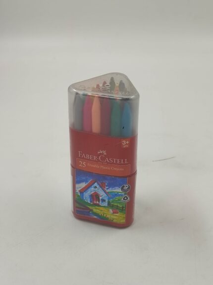 Faber-Castell Erasable Plastic Crayon Set Gift pack- 110mm, Pack of 25 (Assorted)