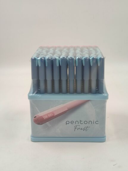 Pentonic Frost 0.6mm Gel Pen Tumbler Pack | Multicolour Pastel Body | Blue, Black & Red Ink | Set of 100