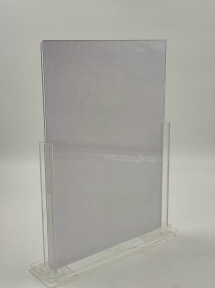 Porpoise A4 Size Acrylic Sign Holder T Shape Portrait Style Menu Ad Frame Display Stand Table Top Perfect for Restaurants, Promotions, Photo Frames, Classroom