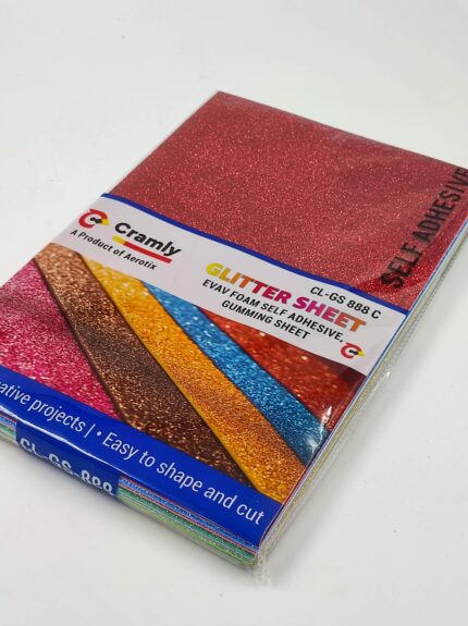 GLITTER SHEET EVAV FOAM SELF ADHESSIVE GUMMING SHEET FUN FOR CREATIVE PROJECTS EASY TO SHAPE AND CUT
