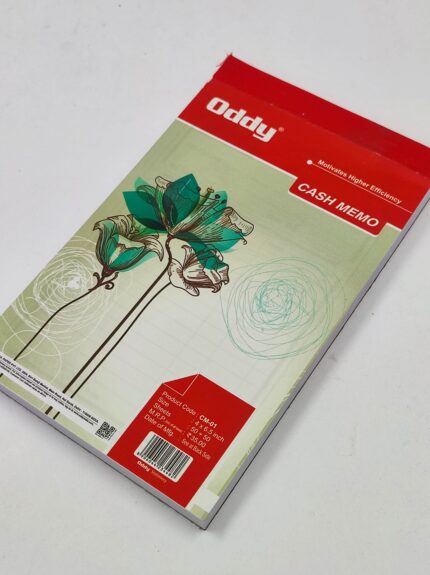 oddy cashmemo product code cm 01 ( 4x 6.5 inch ) 50 + 50 sheets