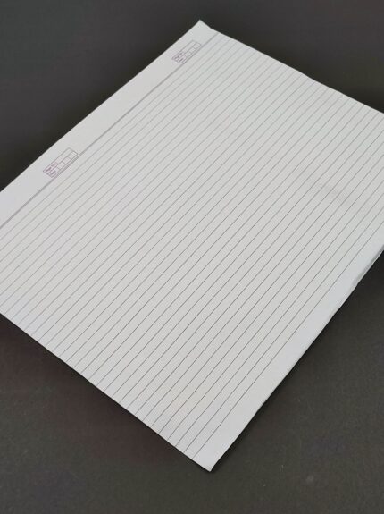 Rulled paper answer sheet